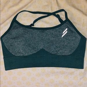 DoYouEven Seamless Crop sports bra Forest green